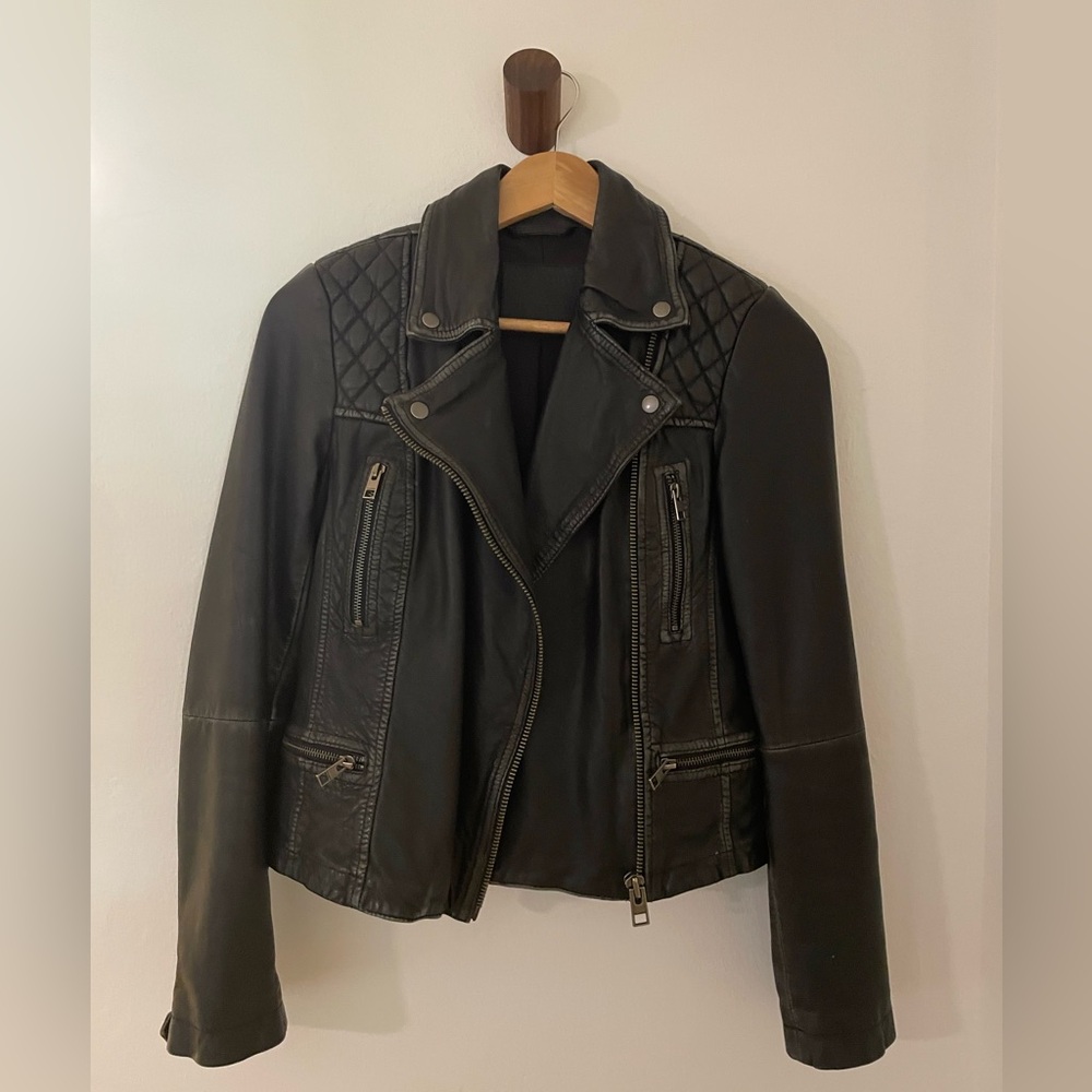 All Saints Leather Biker Jacket